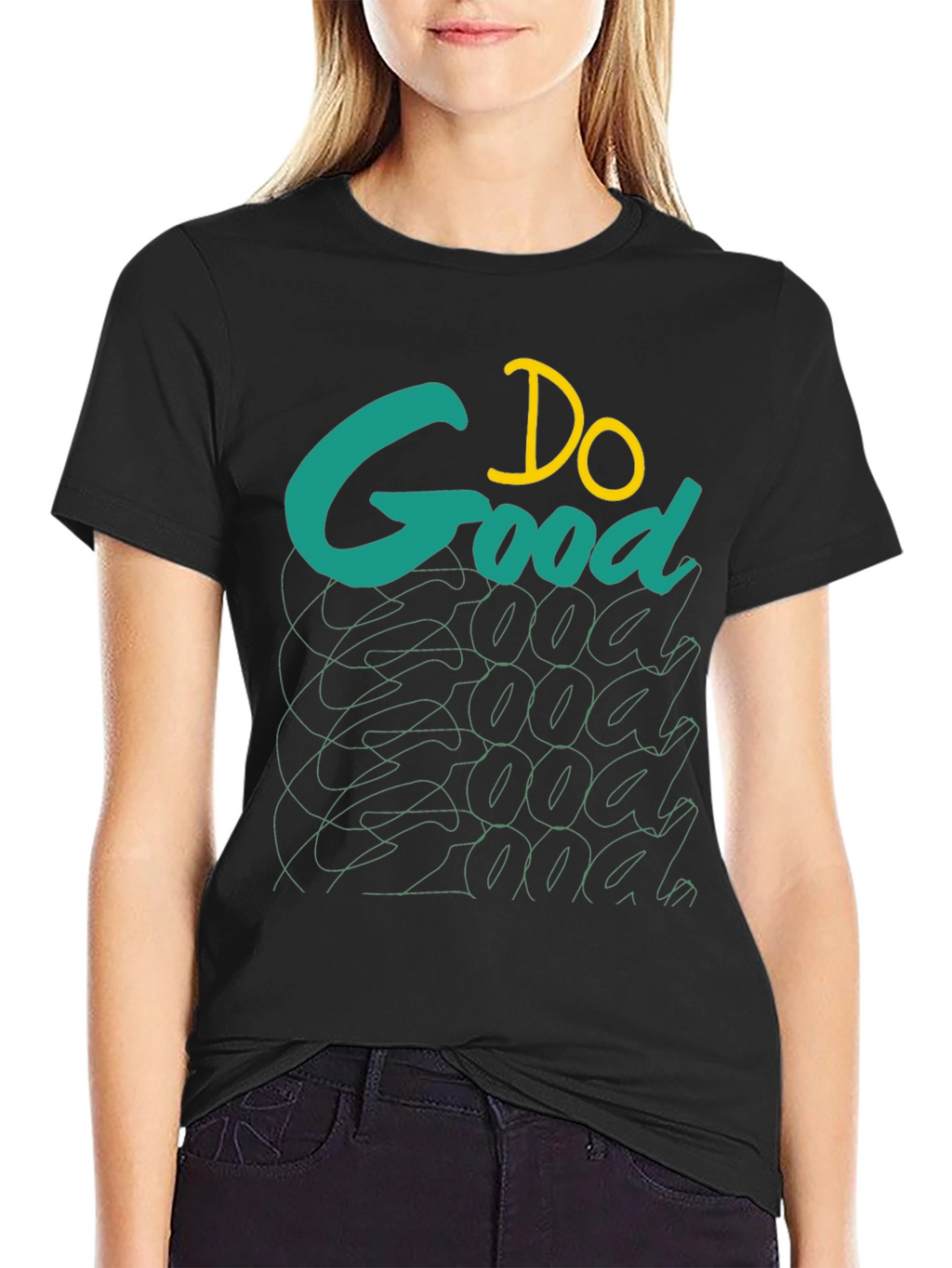 Do Good Graphic Tee - Black Cotton T-Shirt