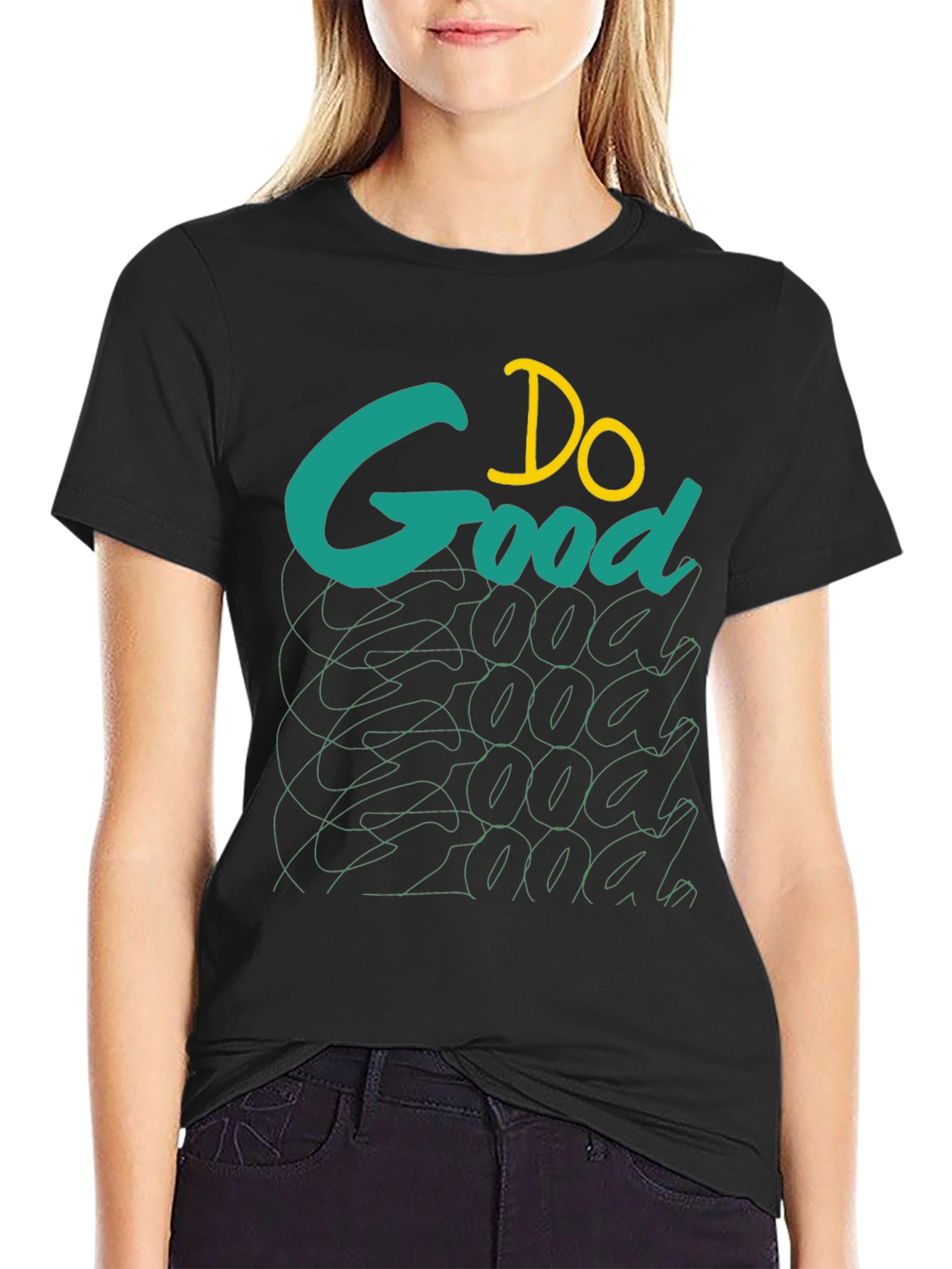 Do Good Graphic Tee - Black Cotton T-Shirt