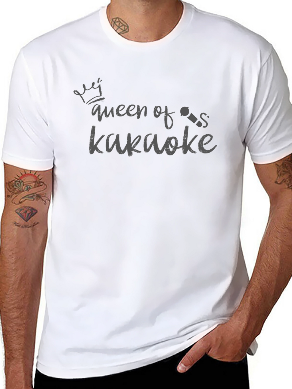 Queen of Karaoke Black Graphic T-Shirt