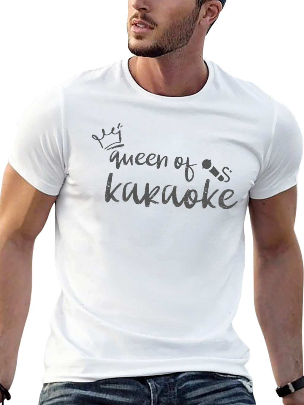Queen of Karaoke Black Graphic T-Shirt