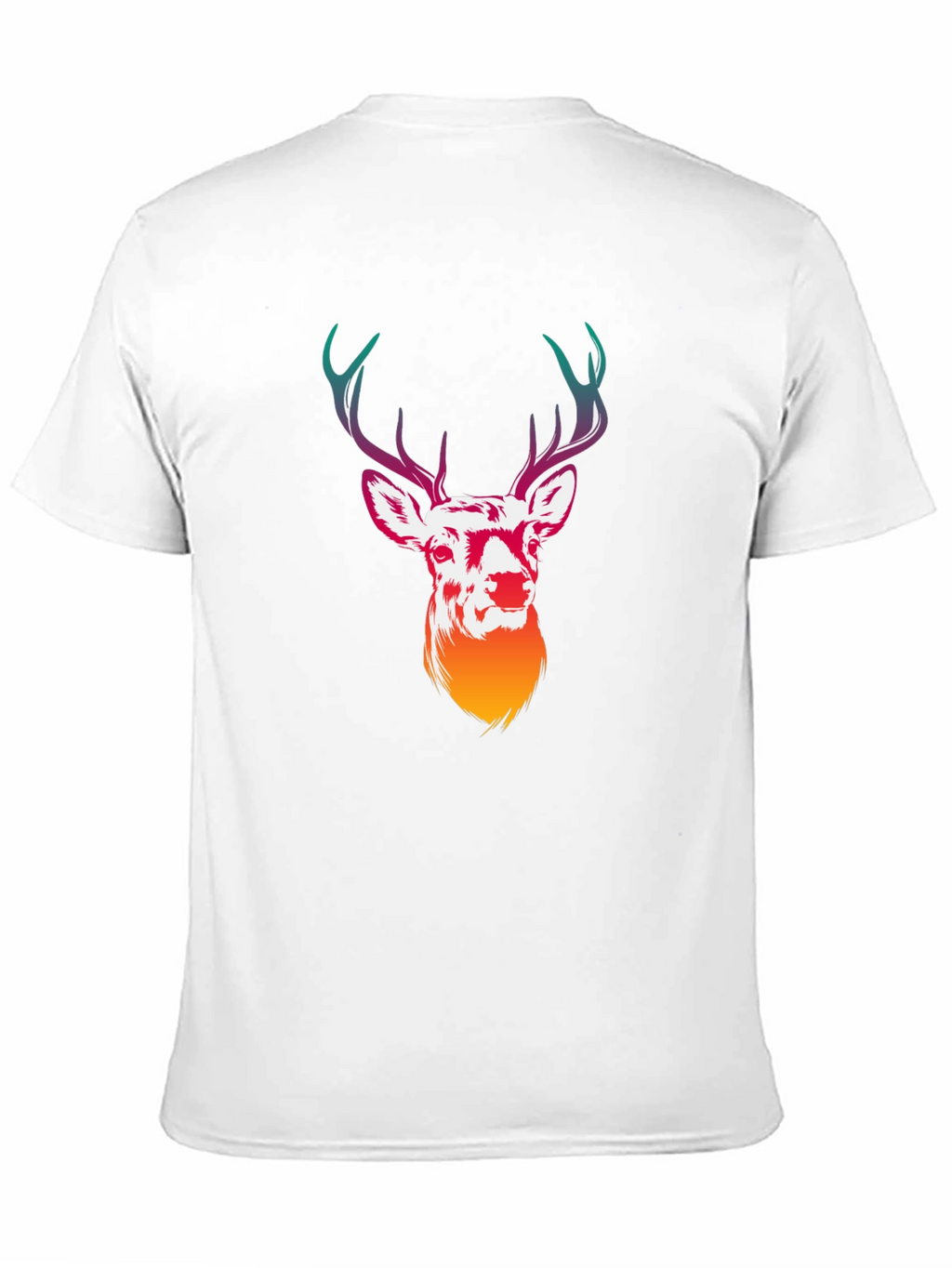 Deer Graphic Tee - Mens Black Crew Neck T-Shirt