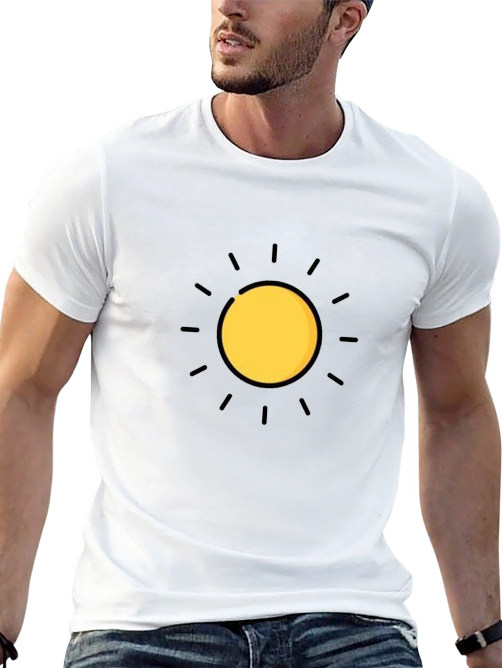 Radiant Sun Graphic Tee - Stylish Black T-Shirt