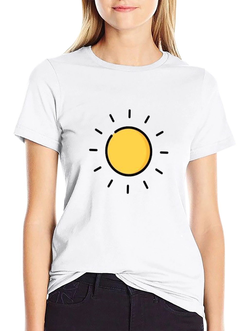 Radiant Sun Graphic Tee - Stylish Black T-Shirt