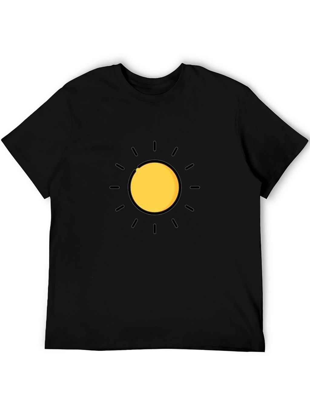 Radiant Sun Graphic Tee - Stylish Black T-Shirt