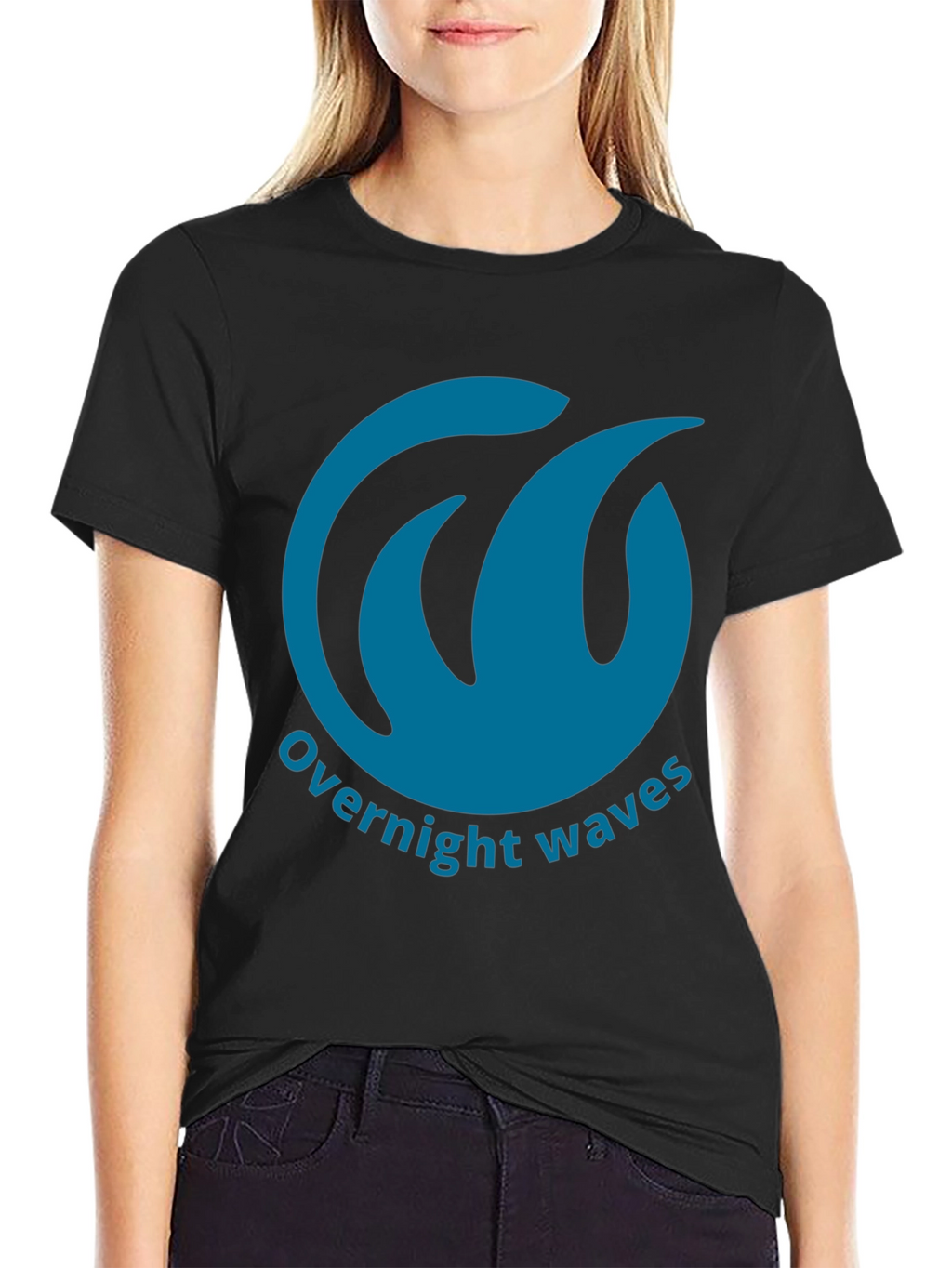 Overnight Waves Graphic Tee - Black