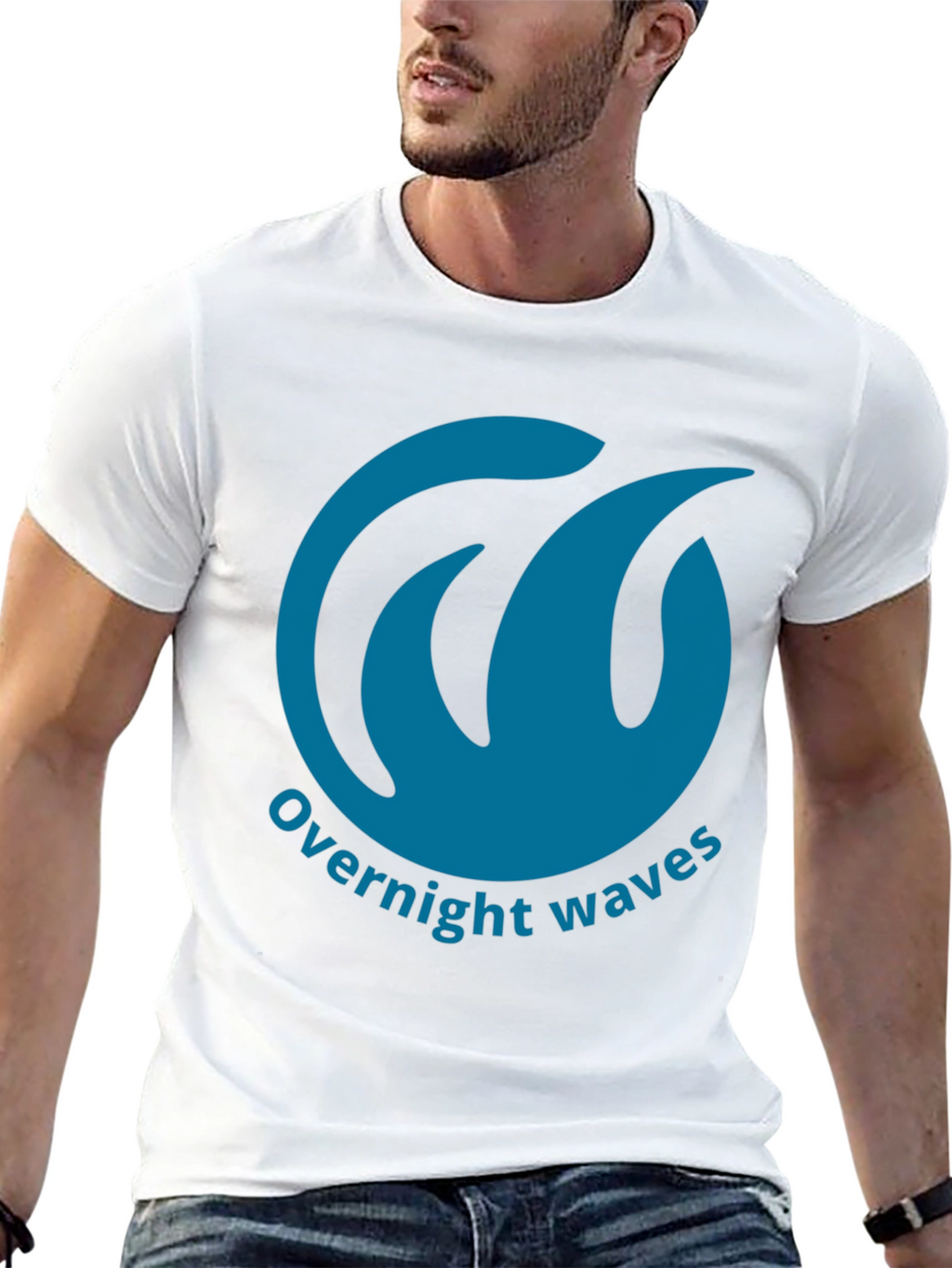 Overnight Waves Graphic Tee - Black