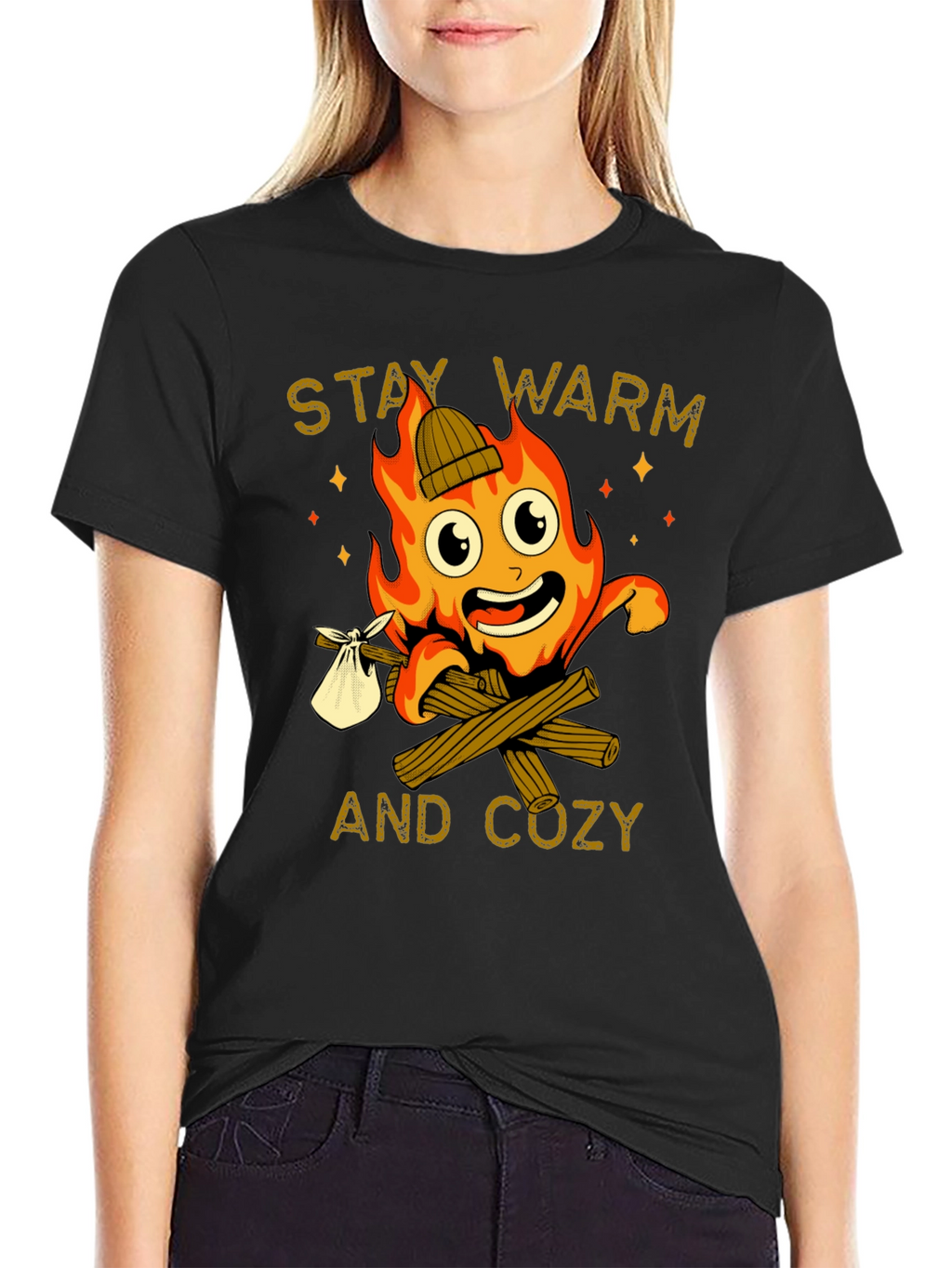 Stay Warm and Cozy Campfire T-Shirt