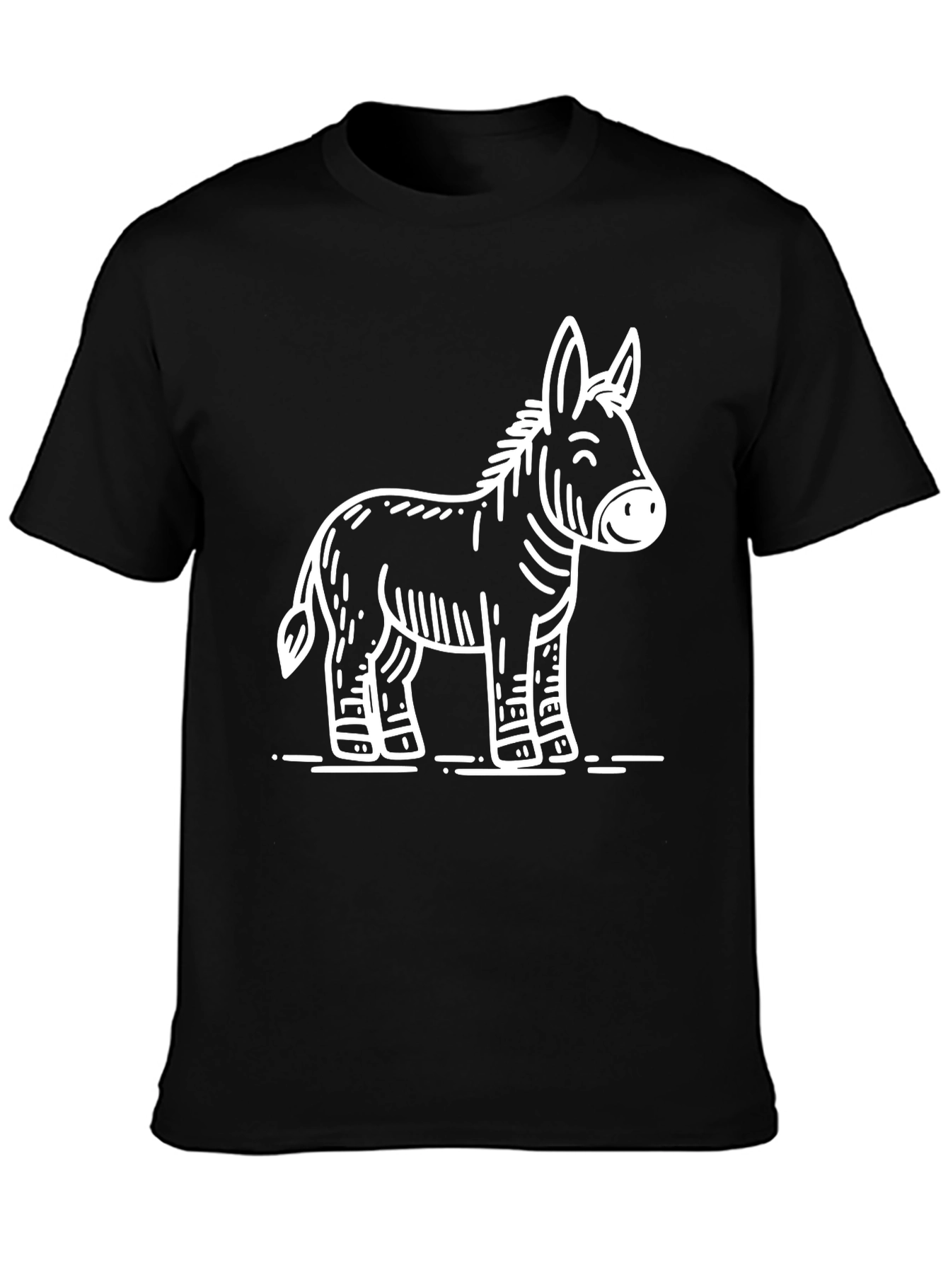 Cartoon Donkey Graphic T-Shirt