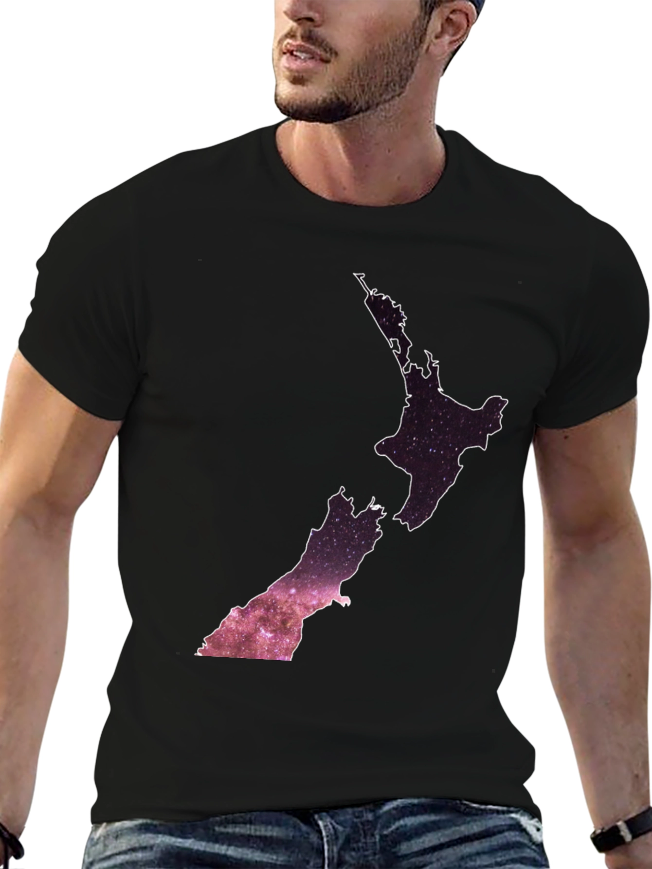 Galaxy New Zealand Map Graphic Tee