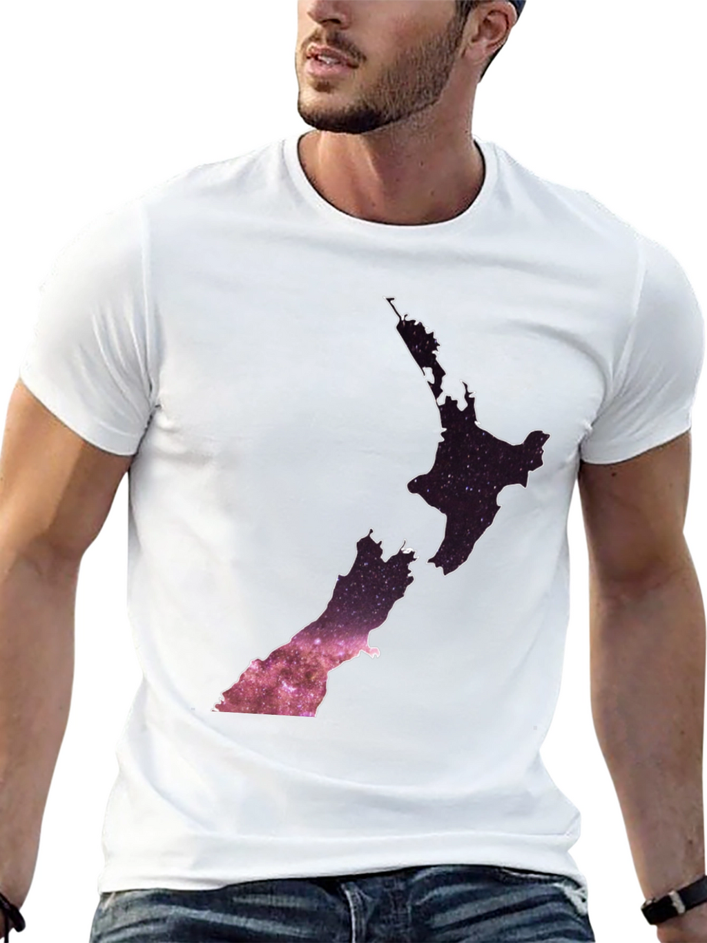 Galaxy New Zealand Map Graphic Tee