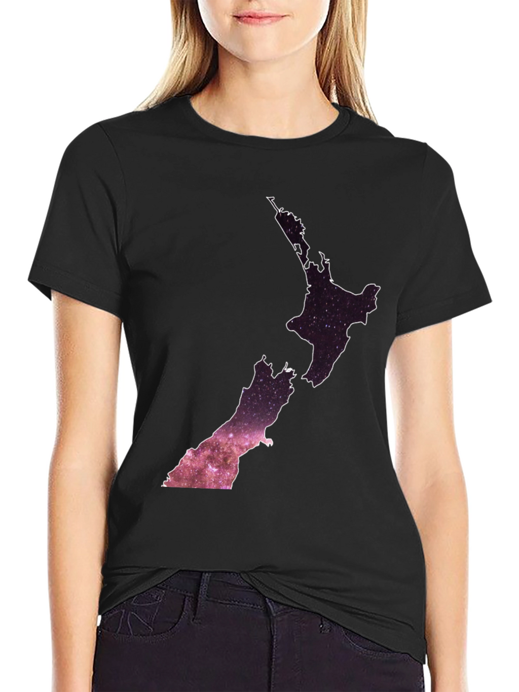 Galaxy New Zealand Map Graphic Tee