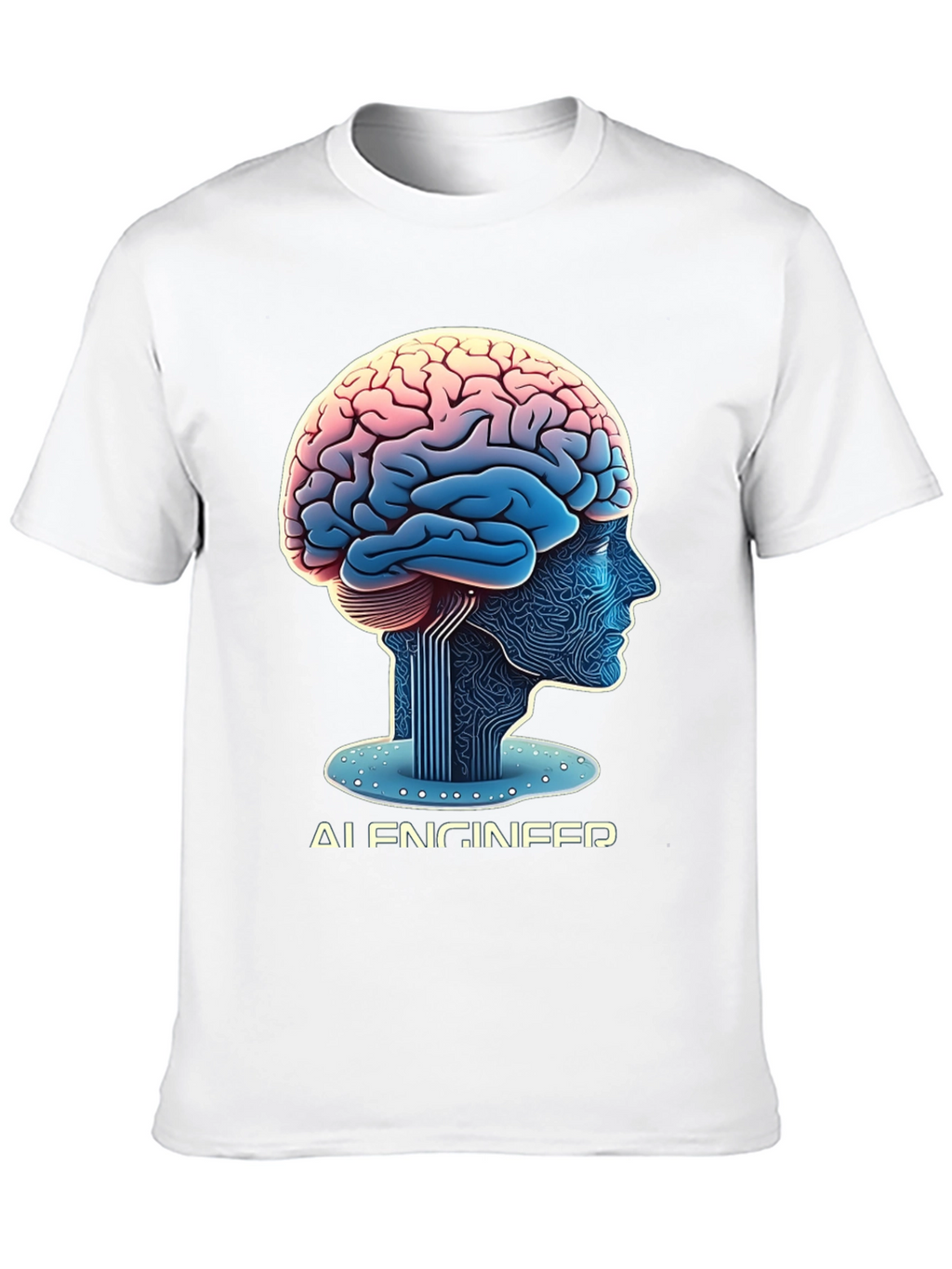 AI Engineer Brain Circuitry Graphic T-Shirt