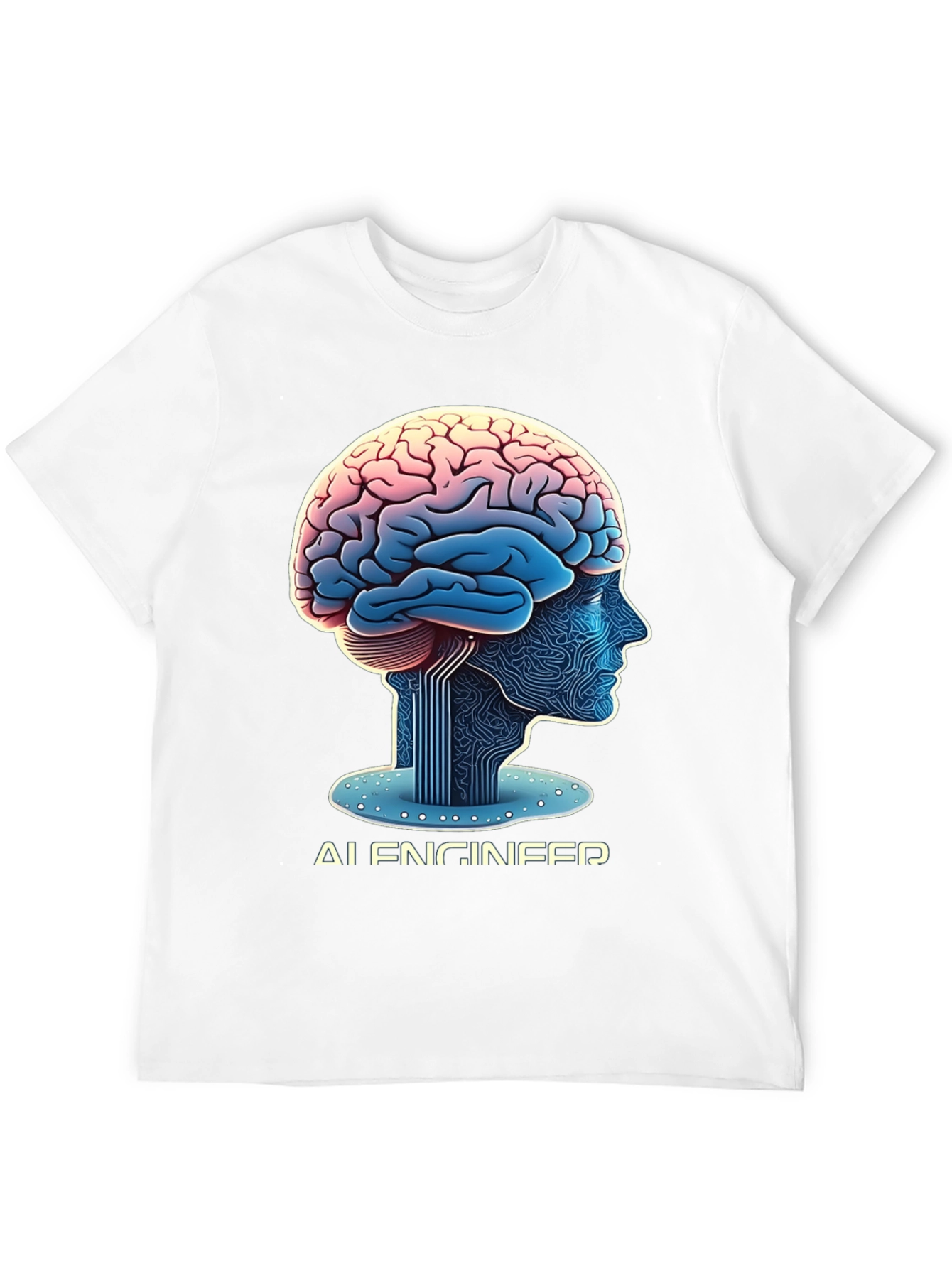 AI Engineer Brain Circuitry Graphic T-Shirt