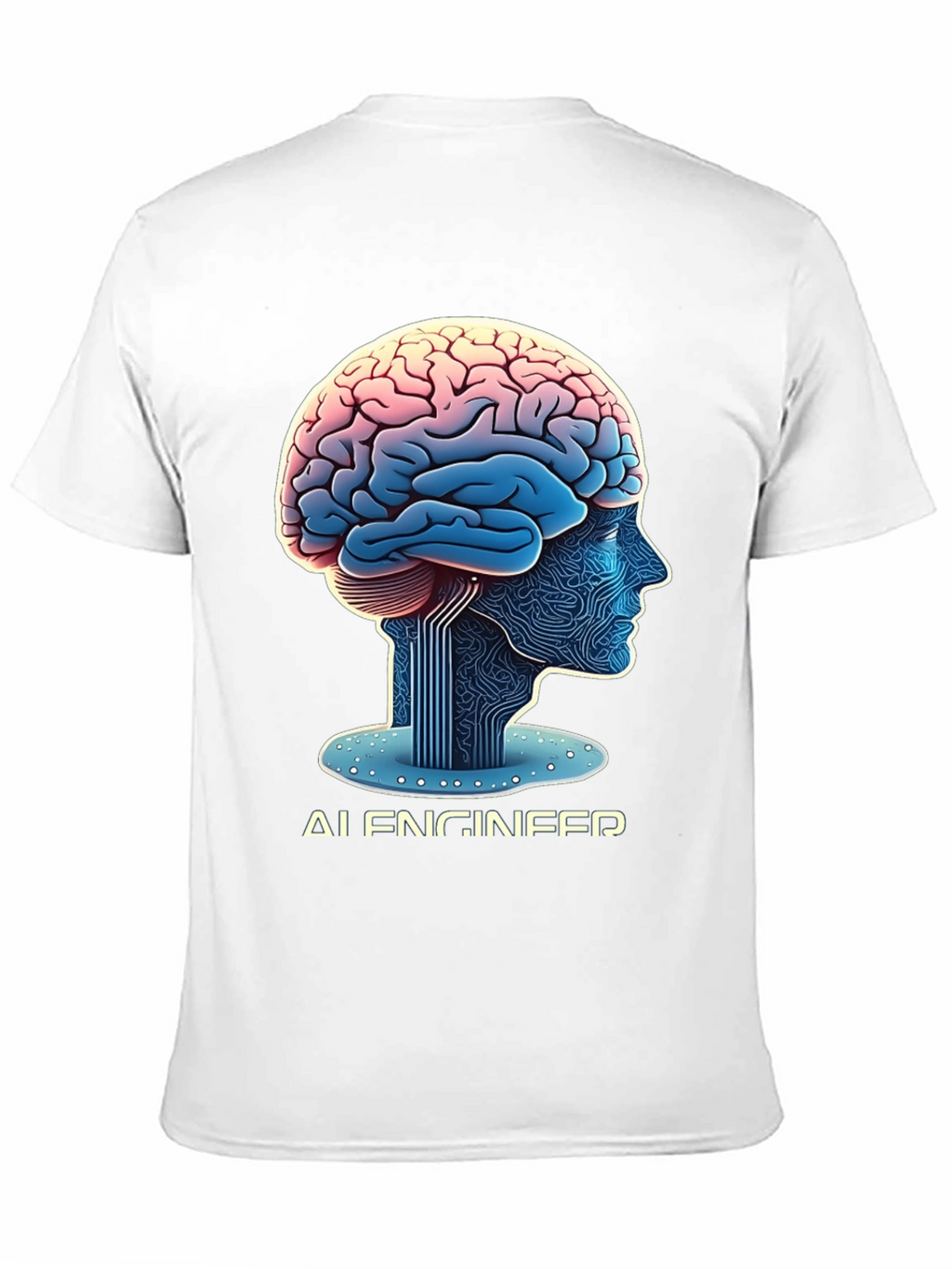 AI Engineer Brain Circuitry Graphic T-Shirt