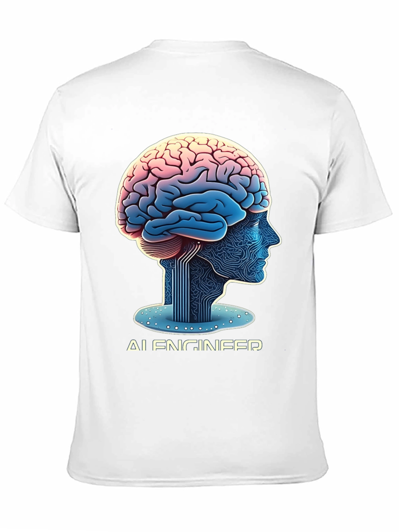 AI Engineer Brain Circuitry Graphic T-Shirt