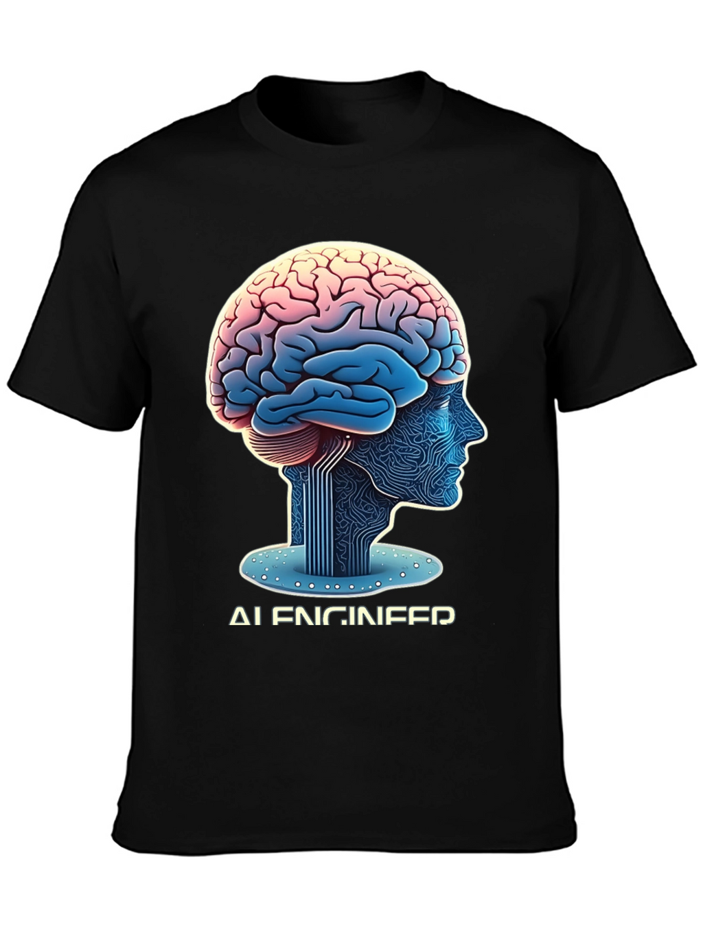 AI Engineer Brain Circuitry Graphic T-Shirt
