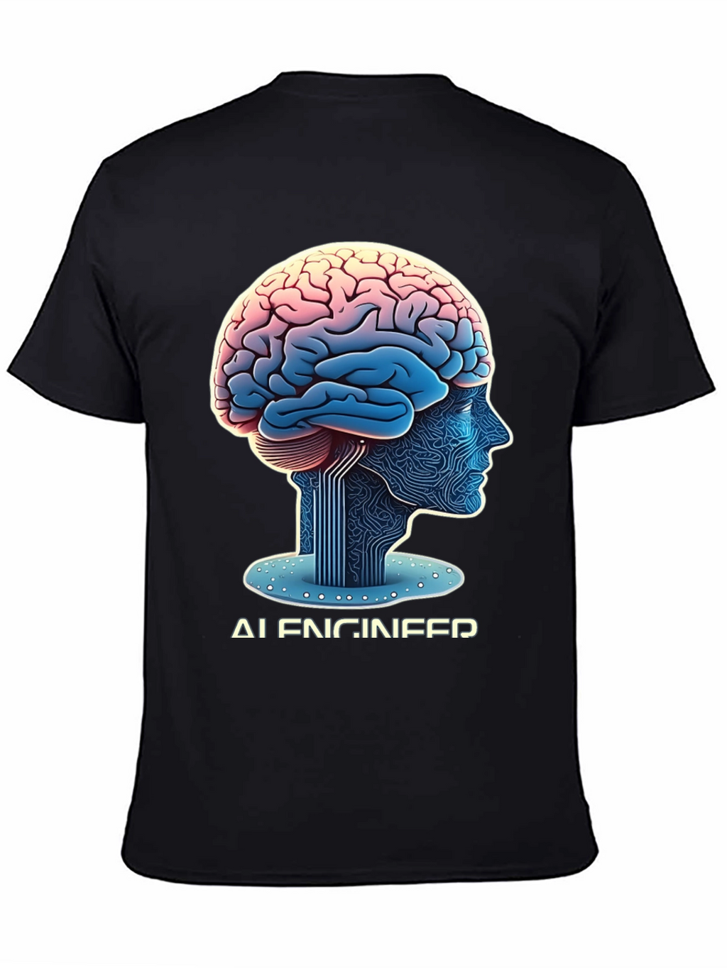 AI Engineer Brain Circuitry Graphic T-Shirt