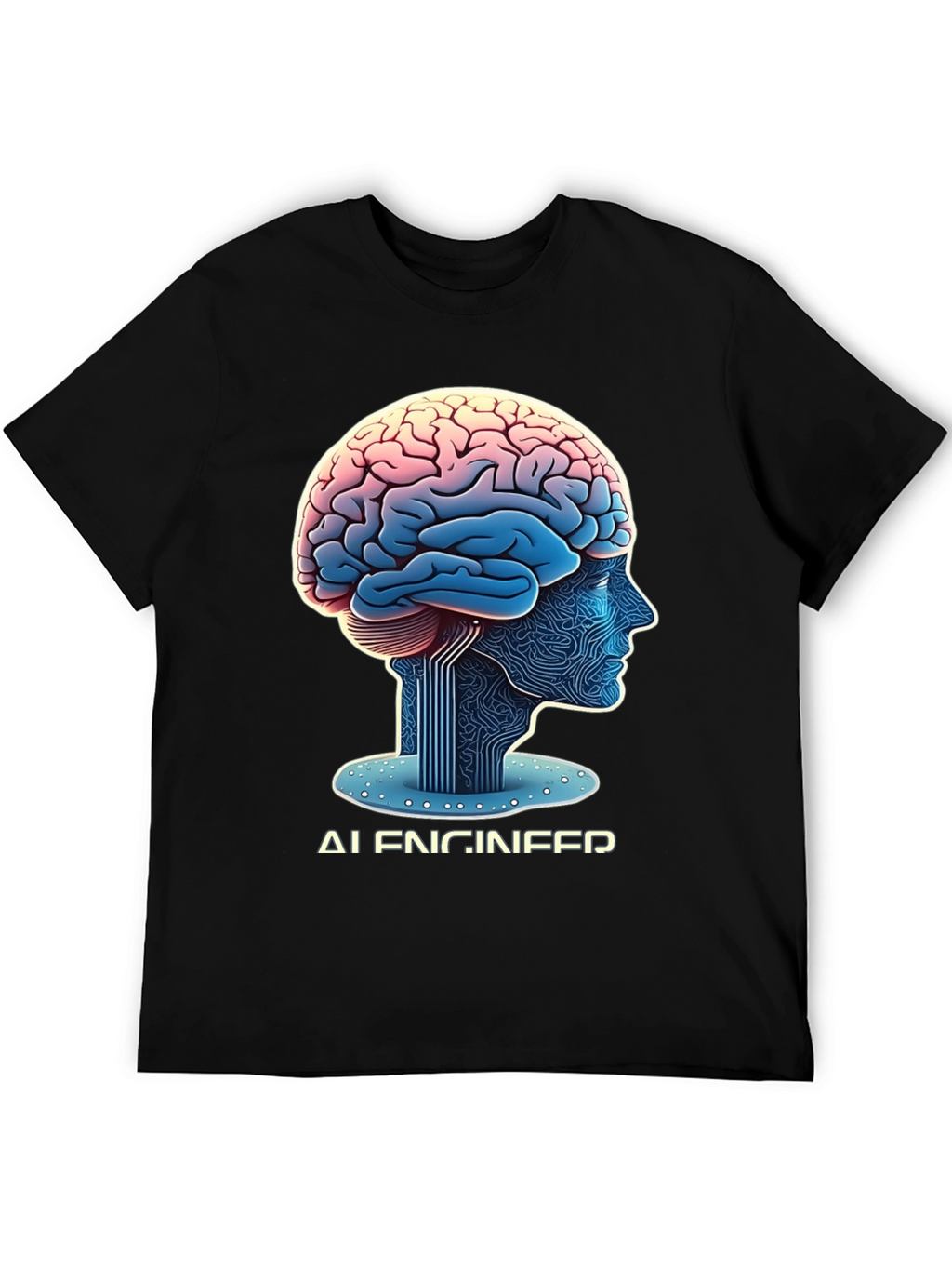 AI Engineer Brain Circuitry Graphic T-Shirt