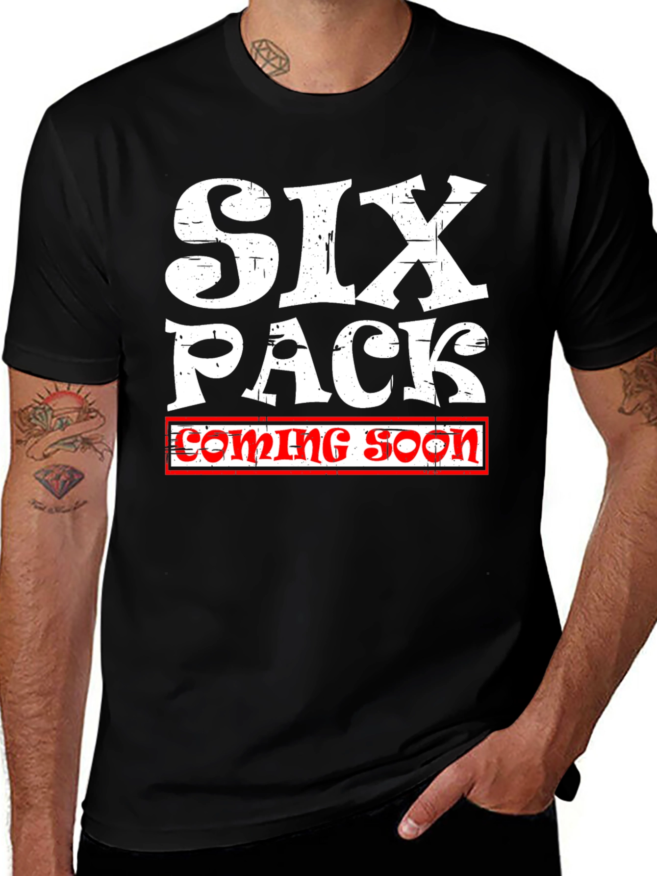 Six Pack Coming Soon Mens T-Shirt