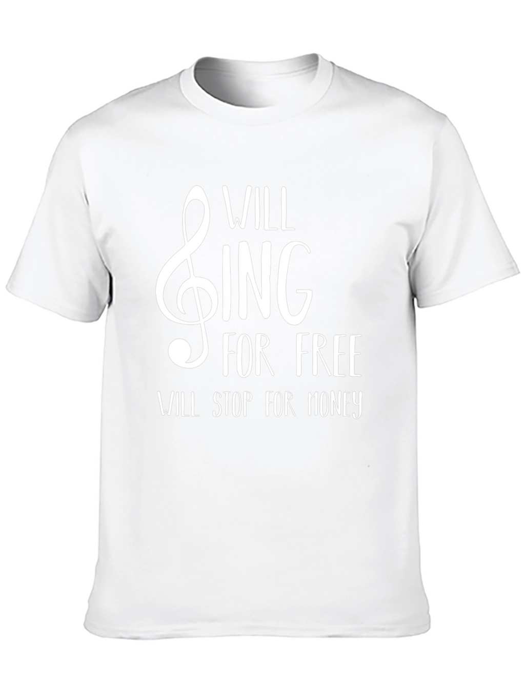 Will Sing For Free Black T-Shirt
