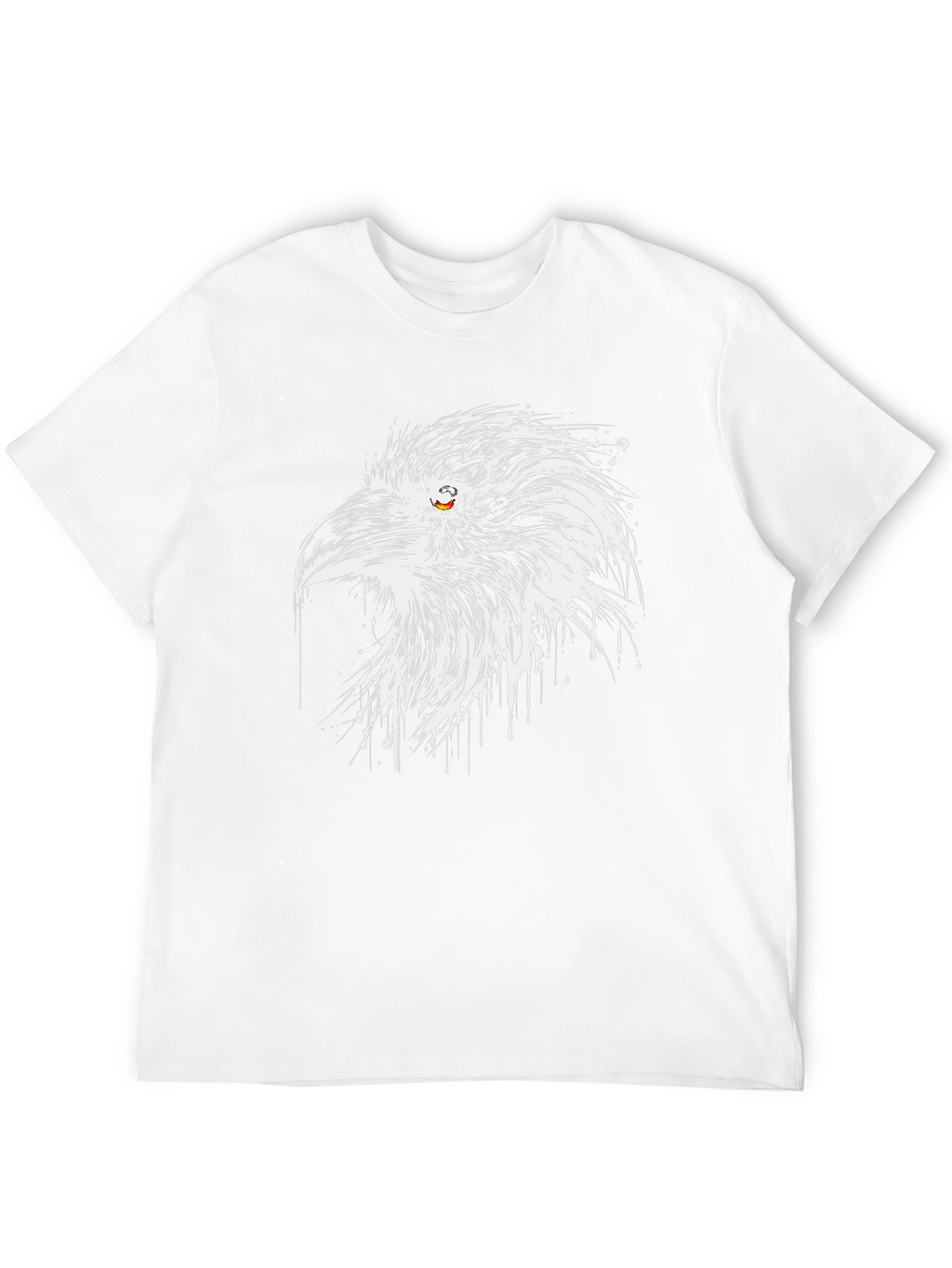 Raven Graphic Tee - Artistic Bird Design