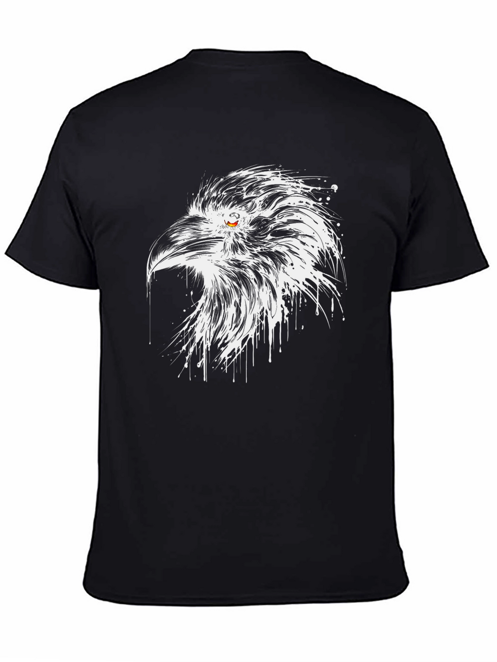 Raven Graphic Tee - Artistic Bird Design