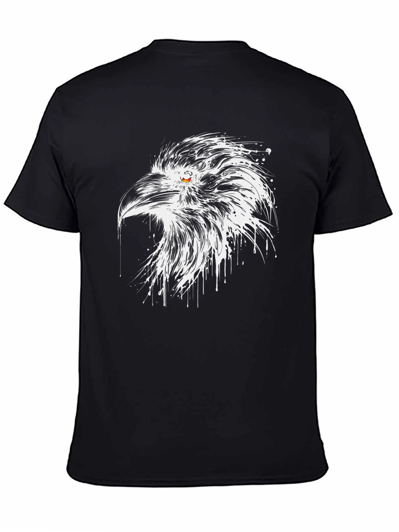 Raven Graphic Tee - Artistic Bird Design