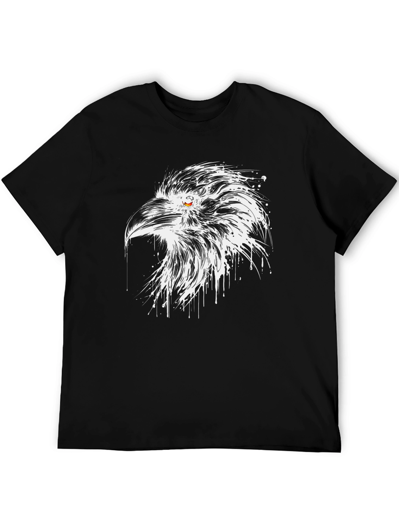 Raven Graphic Tee - Artistic Bird Design