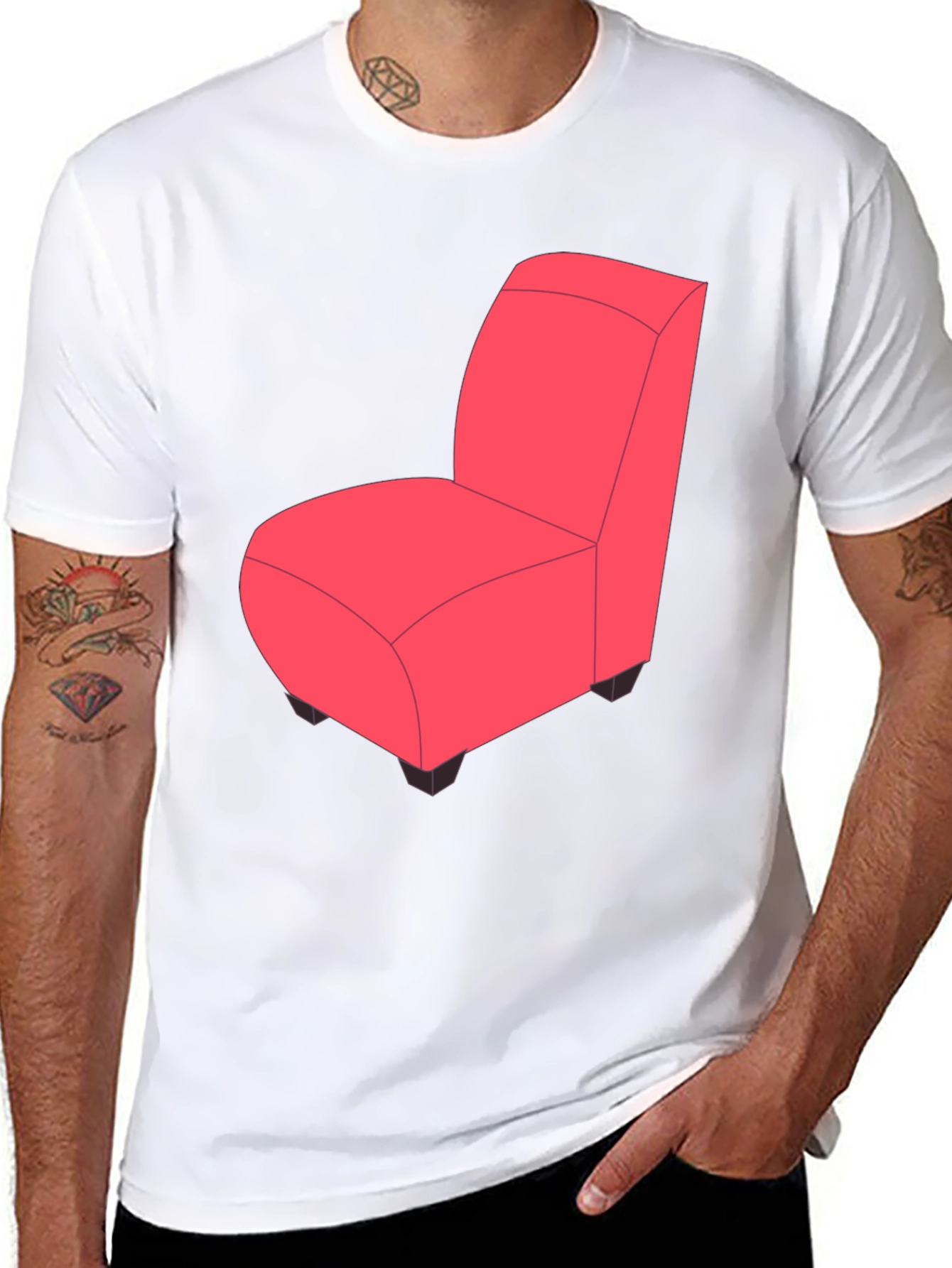 Novelty Chair Graphic Tee - Quirky Fun Style