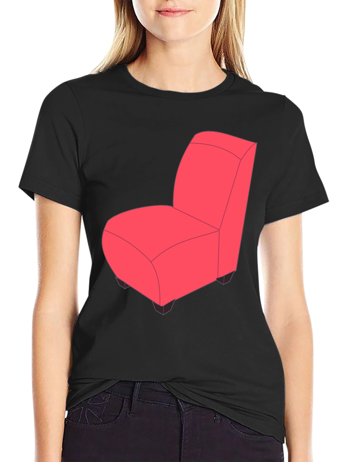 Novelty Chair Graphic Tee - Quirky Fun Style