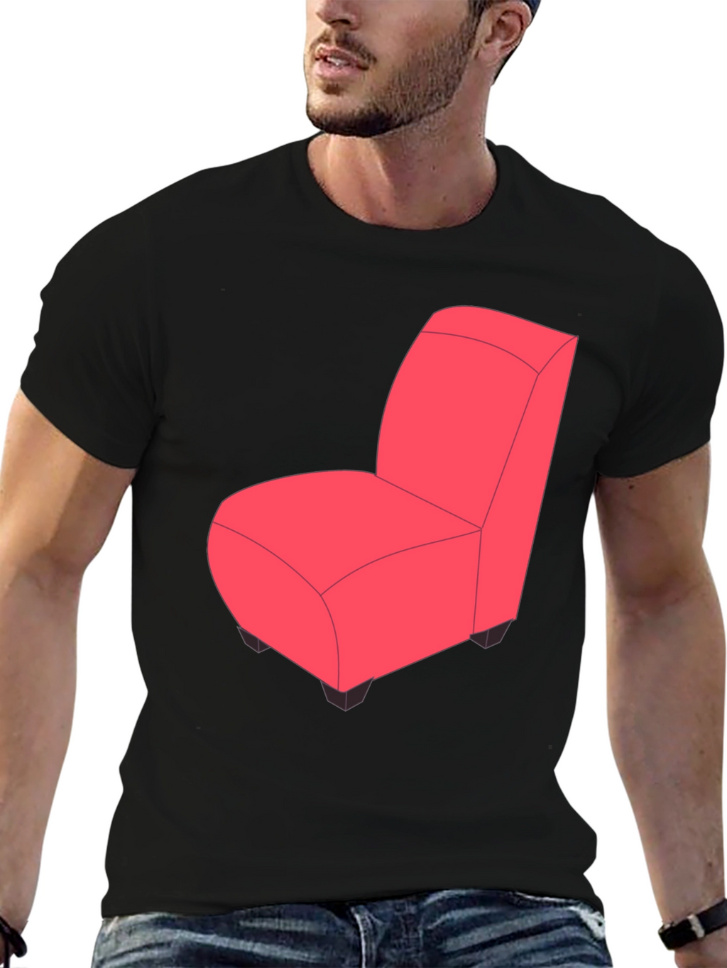 Novelty Chair Graphic Tee - Quirky Fun Style