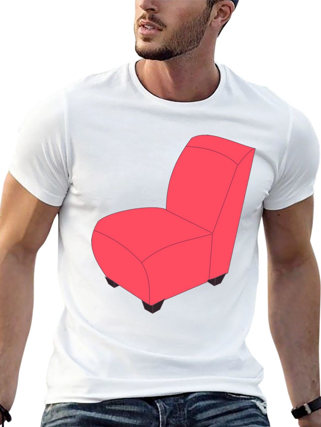 Novelty Chair Graphic Tee - Quirky Fun Style