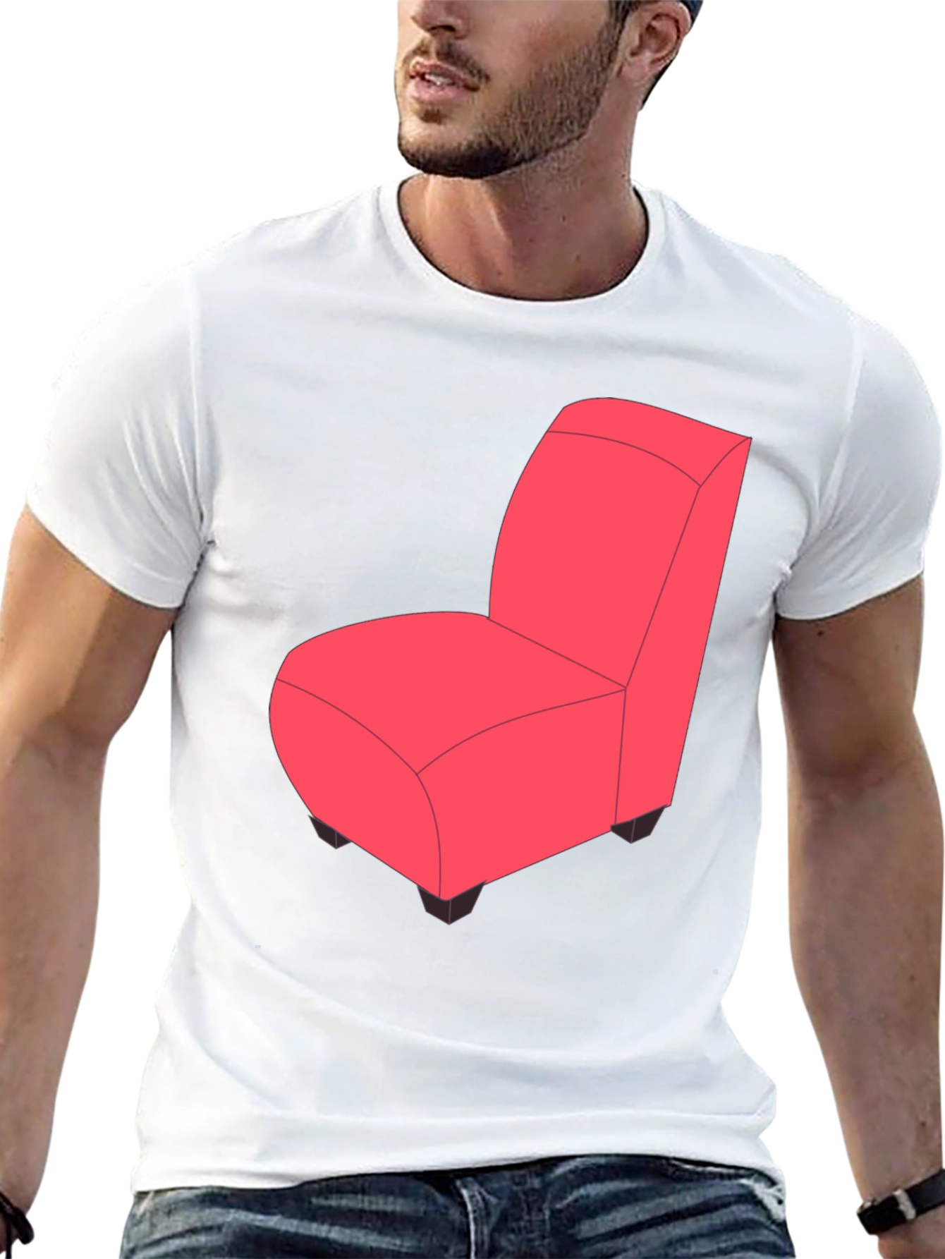 Novelty Chair Graphic Tee - Quirky Fun Style