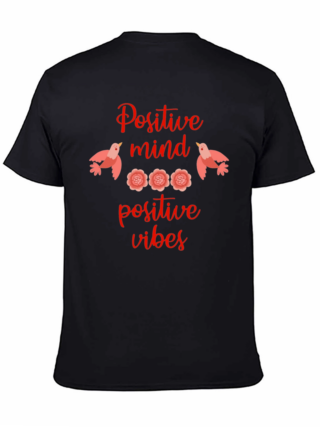 Positive Mind Vibes Graphic Tee - Black