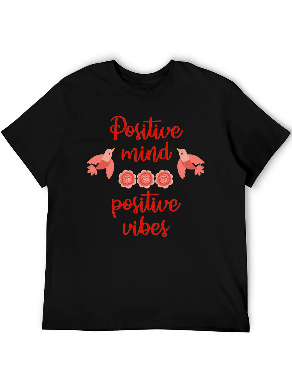 Positive Mind Vibes Graphic Tee - Black