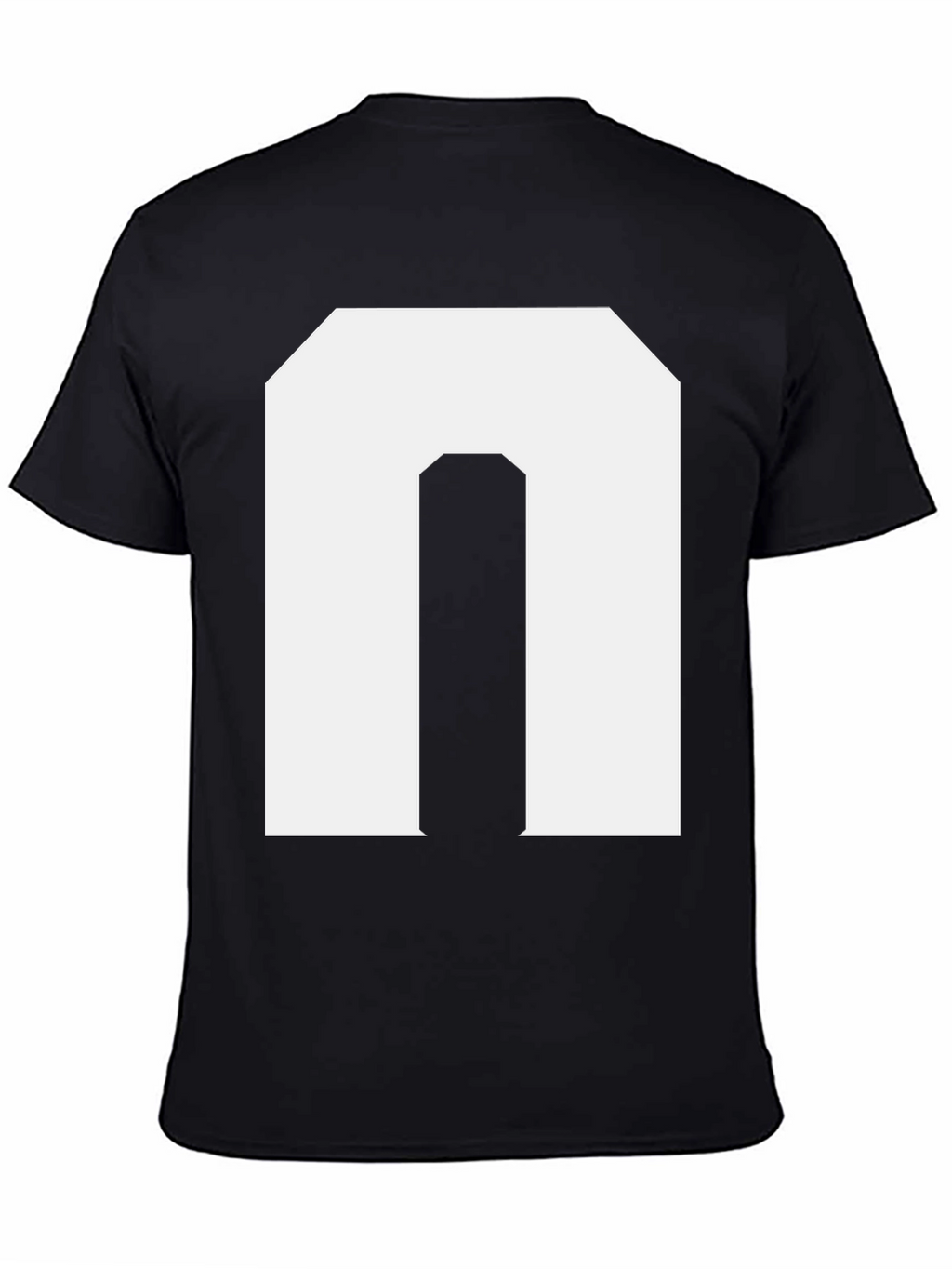 Bold Initial N Graphic Tee - Black