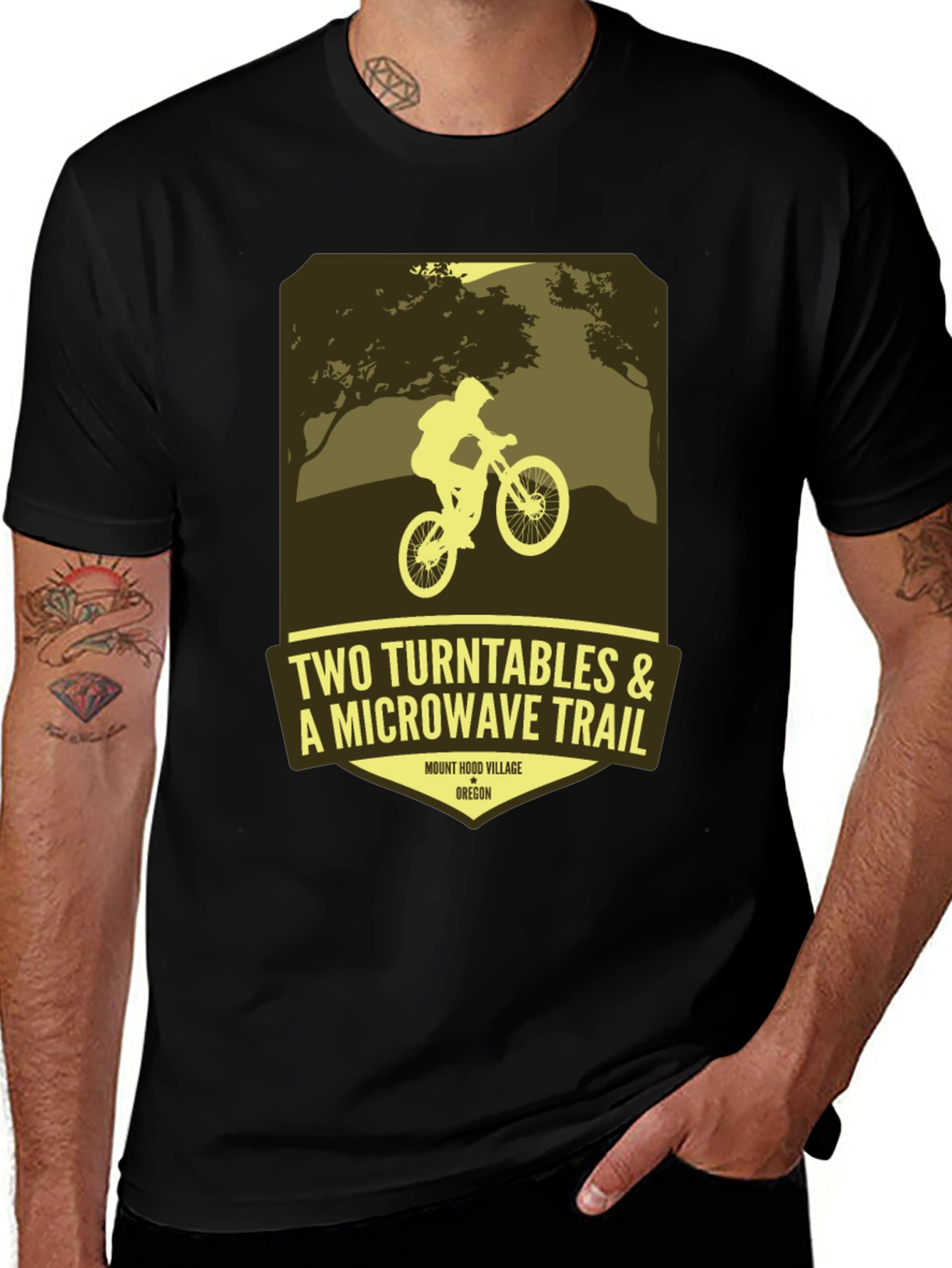 Two Turntables Mountain Biking Tee