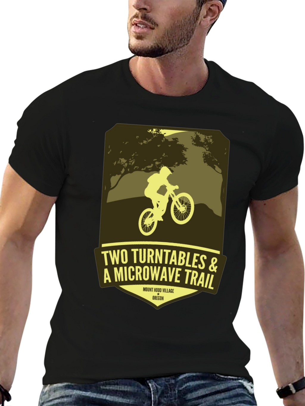 Two Turntables Mountain Biking Tee
