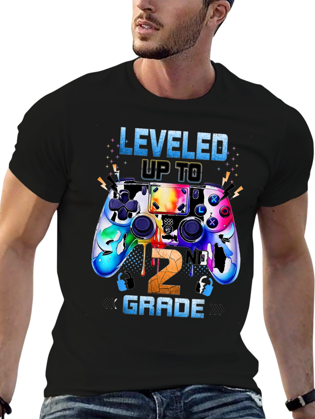 Leveled Up To 2nd Grade Gamer T-Shirt
