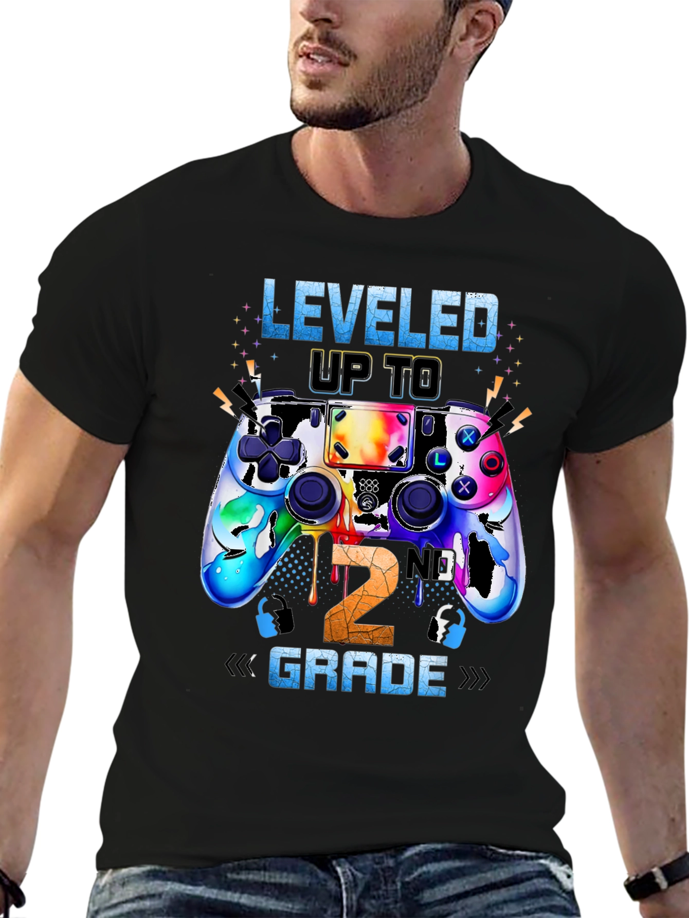 Leveled Up To 2nd Grade Gamer T-Shirt