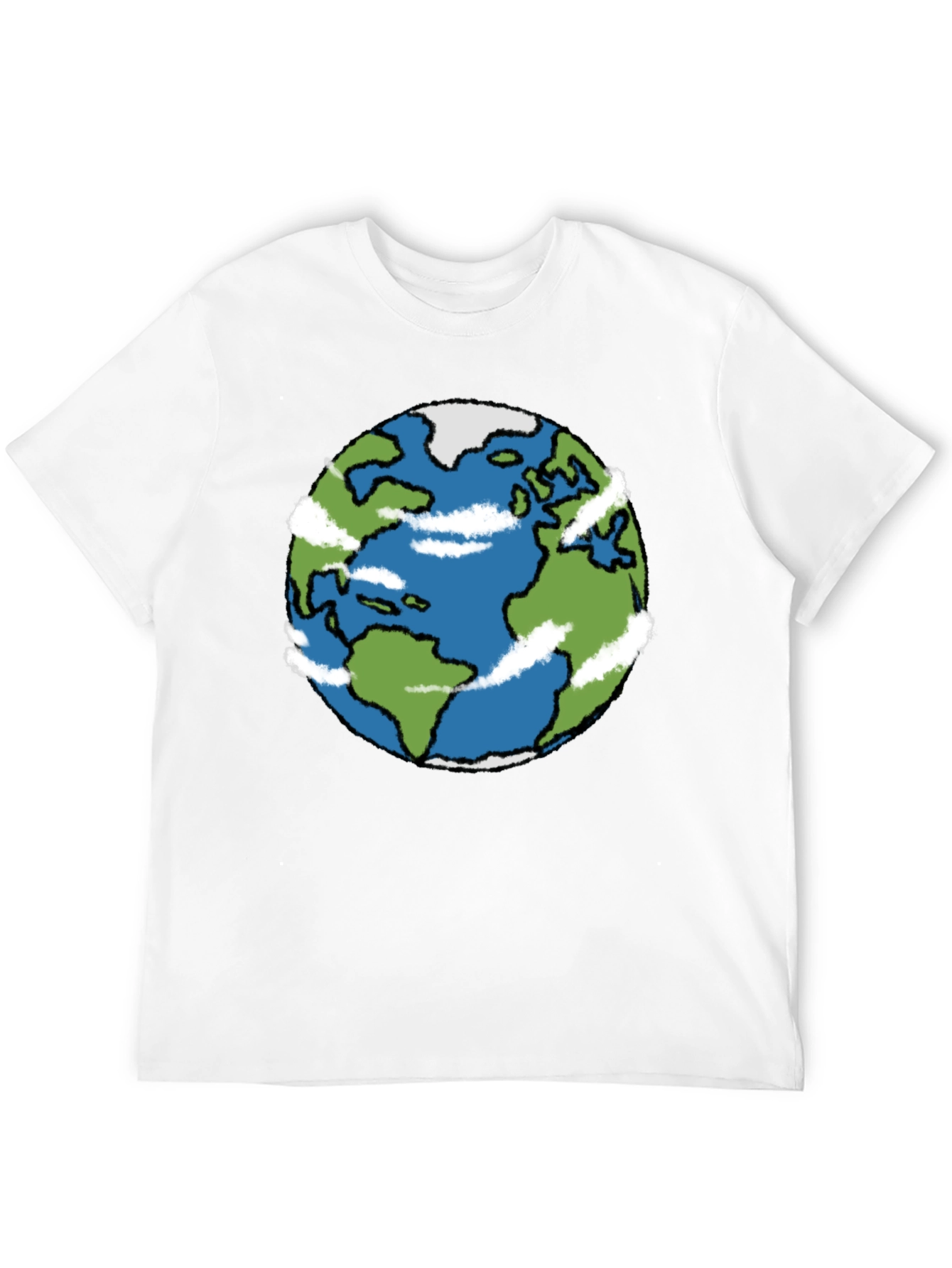 Earth Graphic Tee - Black Cotton Blend