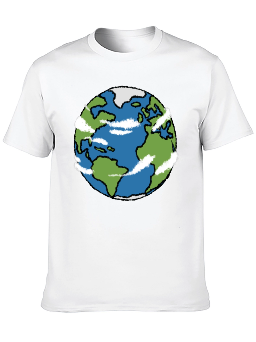 Earth Graphic Tee - Black Cotton Blend