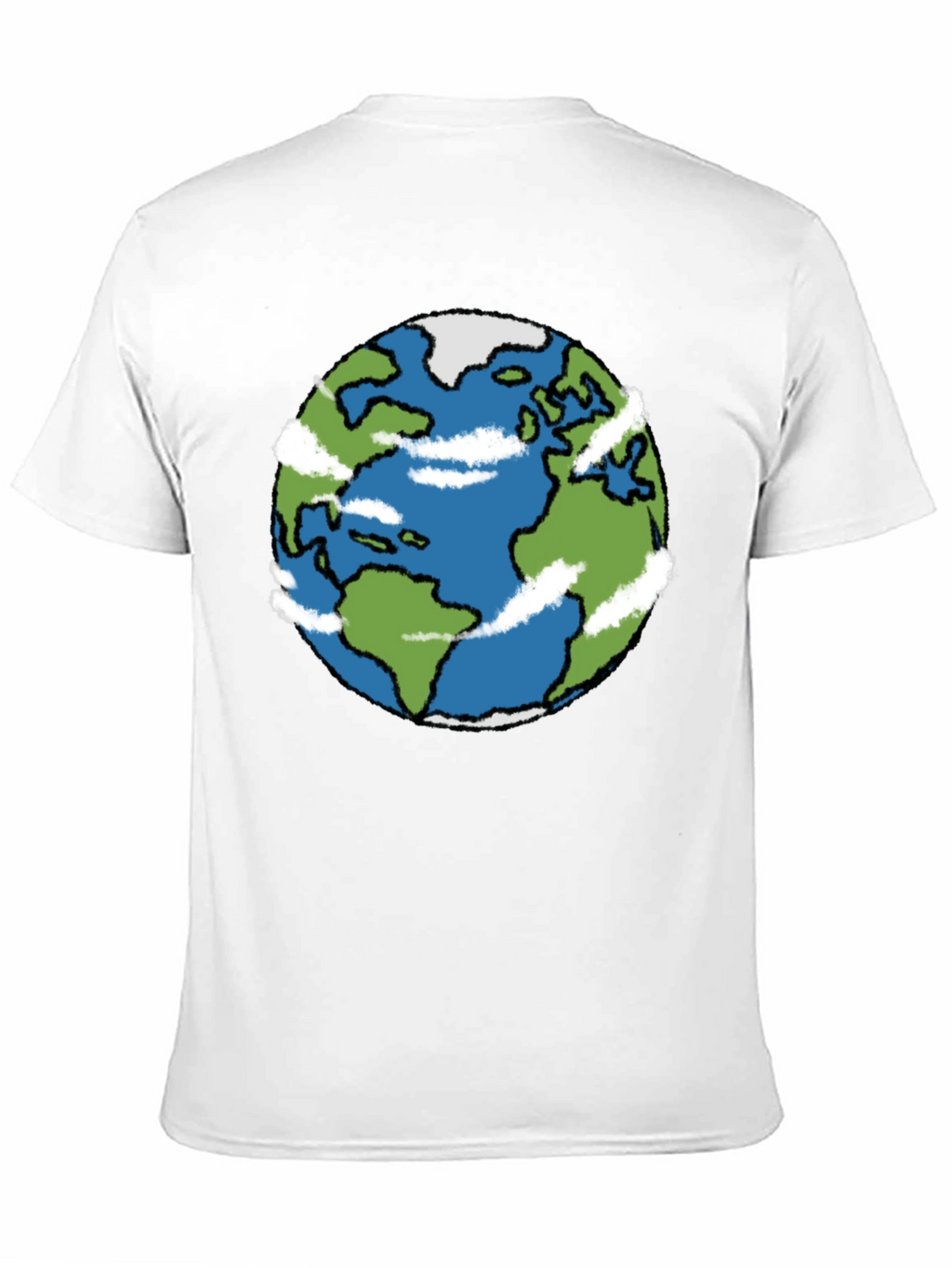 Earth Graphic Tee - Black Cotton Blend
