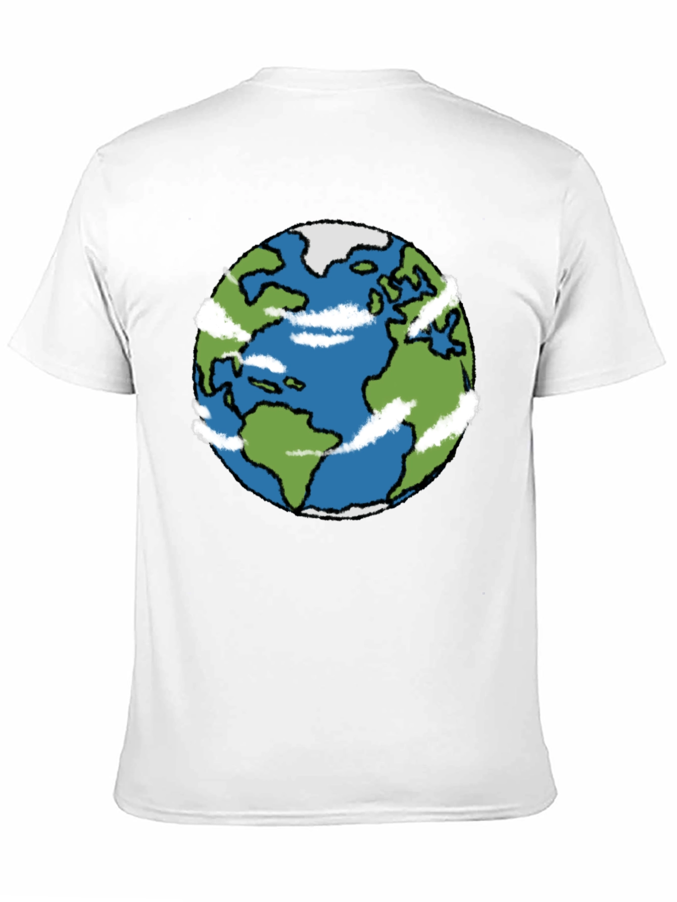 Earth Graphic Tee - Black Cotton Blend