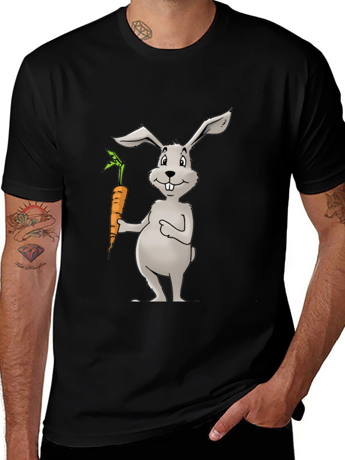 Bunny & Carrot Graphic T-Shirt