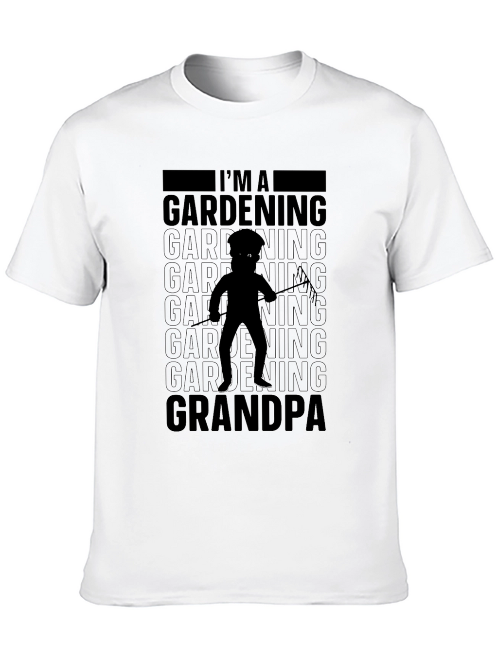 Gardening Grandpa T-Shirt - Black Graphic Tee
