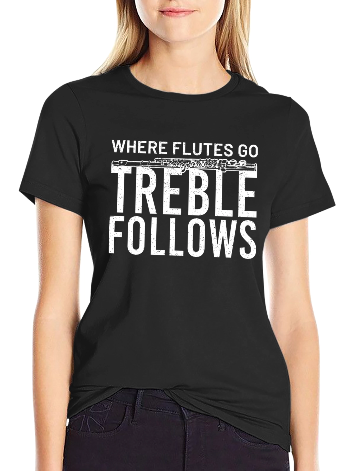 Where Flutes Go Treble Follows Graphic Tee