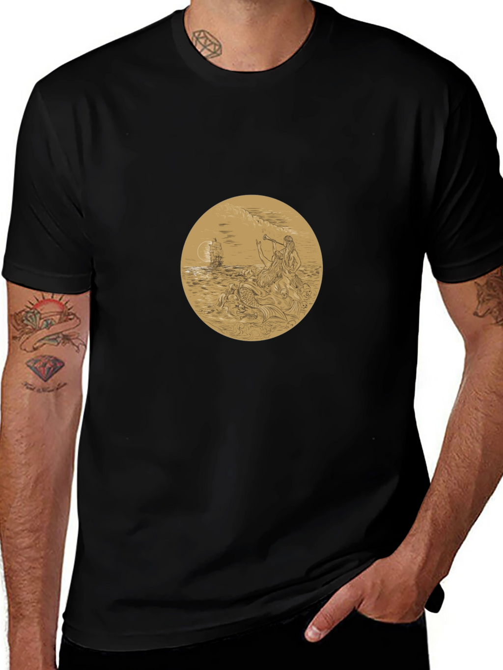 Mythical Sea Creature Graphic T-Shirt