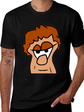 Cartoon Character Graphic Black T-Shirt