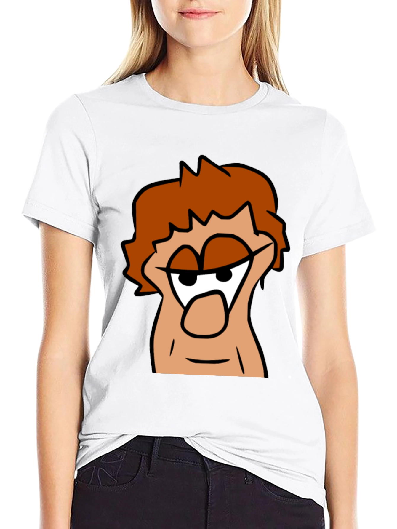 Cartoon Character Graphic Black T-Shirt
